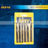6pcs ESD Anti-Static Stainless Steel Tweezer Set Tweezers Maintenance Tools kit
