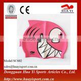 Provide Comfortable Kids Cute Cartoon Fish Printing Swimming Caps thumbnail-1