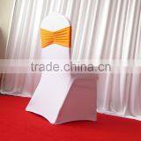 Orange Spandex Lycra Ruffle Chair Band thumbnail-2