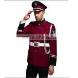Bordeaux Red Design Security Guard Uniform, Marching Band Uniform thumbnail-2