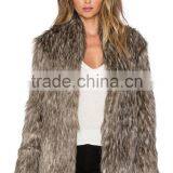 Hot Sale Women Cheap Fashion Pattern Faux Fur Coats Made in China thumbnail-1