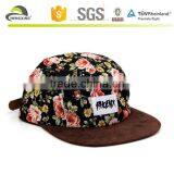 Patch Hats Woven Label Leather Label Camp Cap Snapback Panel 5 Flower thumbnail-3