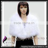 CX-B-87A Good Quality Ladies Custom Turkey Feather Shawl For Wedding Dress thumbnail-4