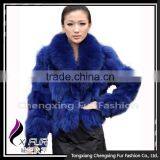CX-G-A-258D Luxury Women Winter Patchwork Fox Fur Garment thumbnail-3