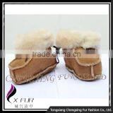CX-SHOES-05 Wholesale Funny Breathable Genuine Sheep Skin Leather Baby Shoes In Bulk thumbnail-3