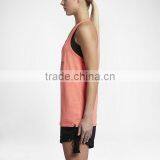 MGOO Hot Sale Girls Sleeveless Women Fashion Dri Fit Tank Top Low Neck Sport T Shirt thumbnail-4