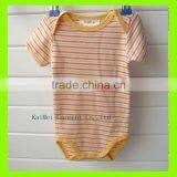 100% Cotton Baby's Romper With Striped Printing thumbnail-1