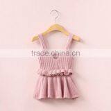 2-7 Years 2017 Wholesale Autumn Cotton Knitted Strap Girls Vest thumbnail-6