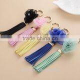 New Design Handmade DIY pu Rose Leather Tassel Bag Charms/iphone 7 Phone Cover Bag Pendant Pu-23 thumbnail-4