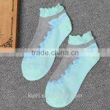 WS-46 Women Summer Novelty Transparent Grid Socks Glass Crystal Silk Cool Mesh Knit Sheer Soks thumbnail-4