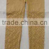 Yellow Jacquard Seamless Ladies Legging thumbnail-1