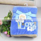 High Quality 100% Polyester Coral Fleece Knitted Baby Blanket thumbnail-2