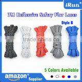 Flat Visibility Shoe Laces Reflective Shoelaces Running Cycling Safty Shoestring - Runners Flat Double Sides Reflective Lace thumbnail-4