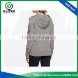 OEM Design High Quality Womens Grey Color Hoody Sweater Gym Hoodie With Your Own Logo thumbnail-2