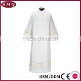 Wholesale Custom Size and Lace Pattern Robe White Long Alb thumbnail-2