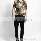 Cotton Men Shirts Dress Shirt Men Causal Plaid Flannel Shirts thumbnail-1