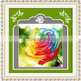 Custom Handmade Red Flower Pattern Embroidery Diamond Painting Cross Stitch Fabric Kit thumbnail-3