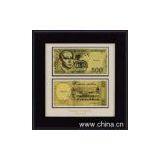 Ukraine Gold Banknote Two Side Wooden Frame thumbnail-1