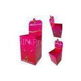 Pink Exhibition Corrugated Cardboard Dump Bins , Promotion Bins