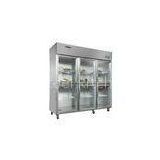 1500L Asian Six Door Chilled Display Unit , Glass Door Refrigerator 1830x800x1930