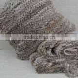 YR887 Hot Sale Knitted Rabbit Fur Blanket With Cushion Covers/Sofa Blankets thumbnail-1