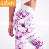 Custom Yoga Wear High Waisted Slim Compression Yoga Tights Leggings For Women thumbnail-4