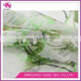 Hot Selling French Silk Fabric Green Floral Fabric Crinkle Silk Georgette Fabric for Dress | Scarf