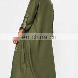 Hotsales Nice Army Green Fashion Pant Design Coat for Ladies Long Style Coats Parka thumbnail-4