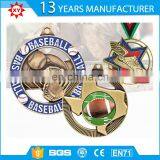 Top Sale Custom Hign Quality Football Gold Award Medals With Ribbons thumbnail-2