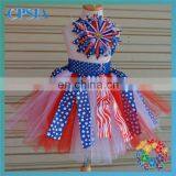 Baby Girls Tutu Skirts With Big Flower Headband Children 2 Layers July 4th Girls Skirt Tulle Fluffy Tutu Skirt For Baby Girls thumbnail-4