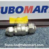 gas ball valve with movable female nipples and brass fittings