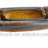 2013 New Style Wholesale Elegat Various Shaped Reed Storage Plate With Ear Handles thumbnail-2