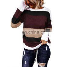New Arrival 2021 Fashionable, Women Winter Knitted Colorblock Ladies Sweater/ thumbnail-3
