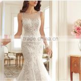 C50020A Sexy Mermaid Bling Perspective Backless Wedding Dresses in 2016