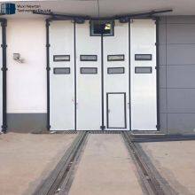 Automatic Horizontal Sliding Folding Insulated Aluminum Door Industrial thumbnail-2