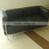 Replica Synthetic Leather Classic French LC3 Two Seater Sofa by Le Corbusier for Living Room thumbnail-2