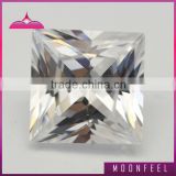 crystal white square shaped zirconia diamond