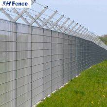 358 Anti Climb Metal Clear Vu Welded Wire Mesh Clear View Fence zum Verkauf Flughafenzaun-Hersteller, einfach zu montieren thumbnail-4