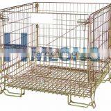 Foldable Galvanized Metal Security Wire Mesh Storage Roll Cage thumbnail-5