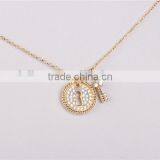 Wholesale Fashion Silver Lock and Key Pendant 925 Solid Silver Gold Plated Necklace thumbnail-4