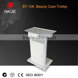 BT-106 easy and simple to handle hand cosmetic cart imitation leather massage wooden cart