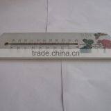 Household Wooden Indoor Thermometer w/ Printed Flower Red Kerosene Filled and Cheap Price Accurate Temperature Design Option thumbnail-5