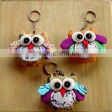 Thailand handmade cute owl keychain