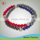 Men's Hand Bracelet Lapis Lazuli Matte Black Onyx Gemstone Prayer Beads Friendship Yoga Mala Energy Bracelet thumbnail-1