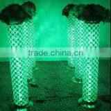 Silver LED Pillar Crystal Wedding Column Lighted Wedding Column Walkway Stand Wedding Decoration (MWS-002 Silver) Quality Choice thumbnail-4