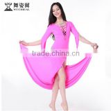 Wuchieal Comfortable Viscose Belly Dance Long Dresses for Women
