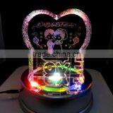 Crystal Heart Photo Frame With Led Base thumbnail-3