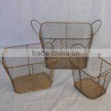 Handmade Iron Storage Rustic Wire Basket Wholesale