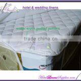 Wholesale Mattress Pads With Corner Elastic Stripes, White Mattress Pads for Hotels, Motels, thumbnail-1