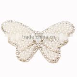 Promotion bridal high-heel metal shoes accessories white crystal garment clips for Fashion wedding